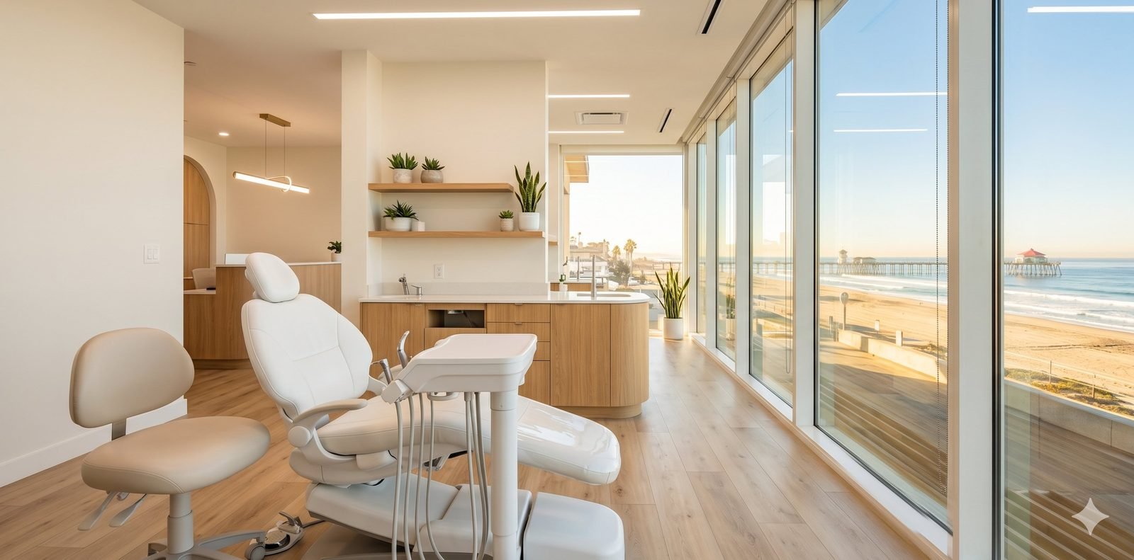 Modern dental office in Huntington Beach, California