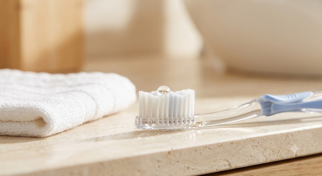 Professional teeth whitening shade guide showing results after in-office treatment