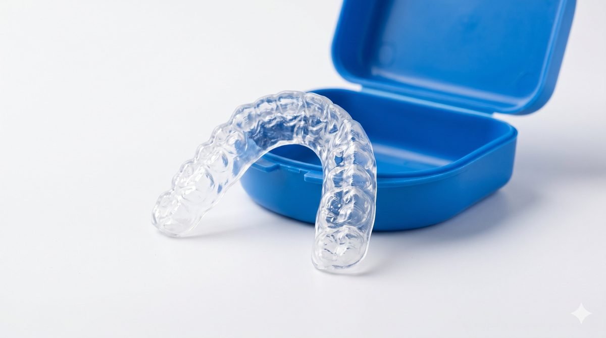 tmj-treatment Custom dental night guard for TMJ treatment and teeth grinding prevention